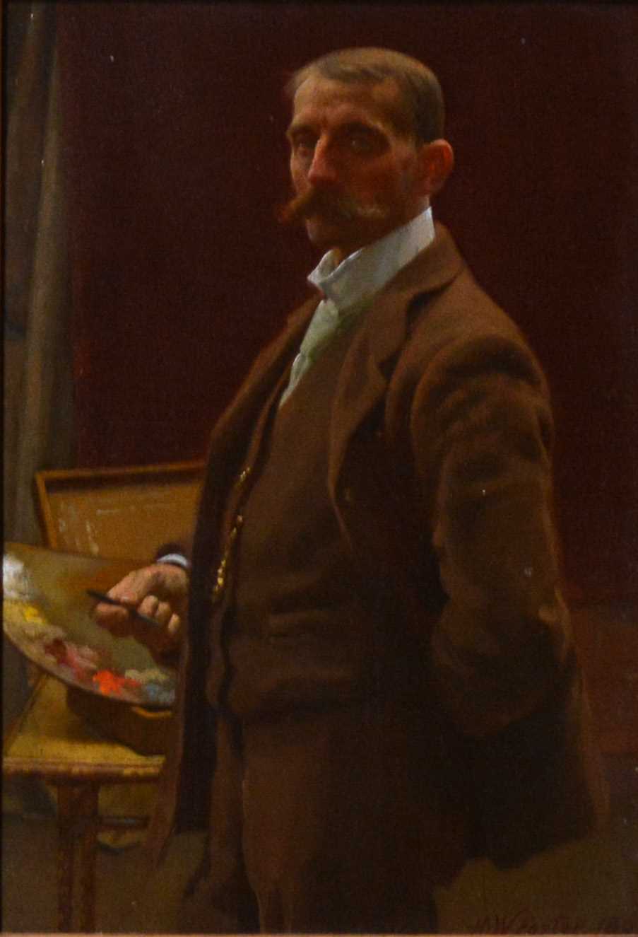 Lot 388 - H Wilson Foster, Self-portrait