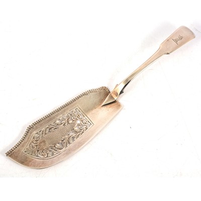 Lot 50 - Silver fish slice, by WK, London 1827