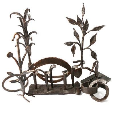 Lot 203 - Alan Knight artist-blacksmith: a collection of wrought ironwork