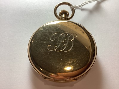 Lot 110 - J W Benson London - a 9 carat yellow gold open face pocket watch.