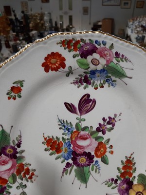 Lot 49 - Crown Derby, four handpainted dinner plates and two lidded tureens, circa 1815.