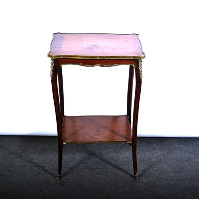 Lot 496 - French walnut and kingwood table