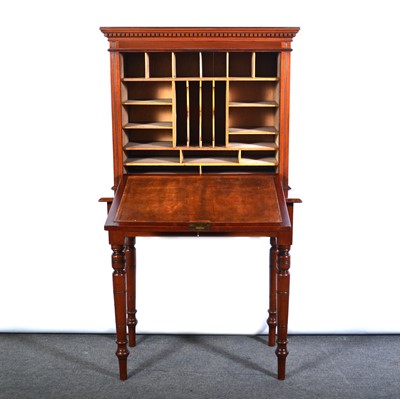 Lot 505 - Victorian walnut secretaire