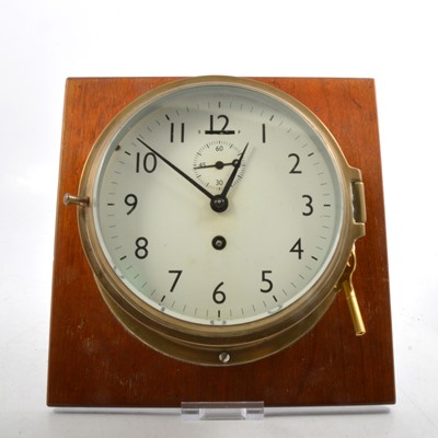 Lot 175 - Brass ship's clock.