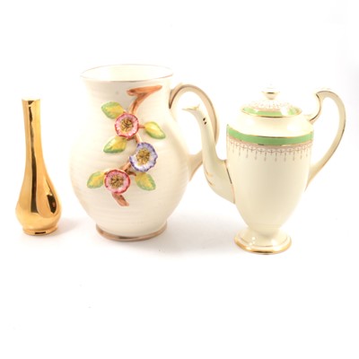 Lot 81 - Royal Albert 'Gossamer' and Grosvenor China part coffee sets, and other decorative ceramics.