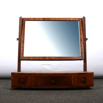 Lot 485 - Victorian mahogany toilet mirror