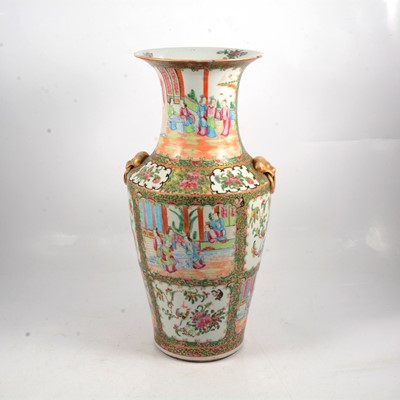 Lot 85A - Cantonese porcelain floor vase.