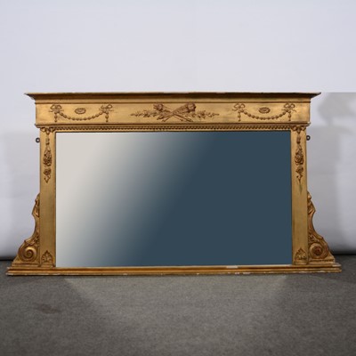 Lot 528 - Victorian gilt framed overmantle mirror