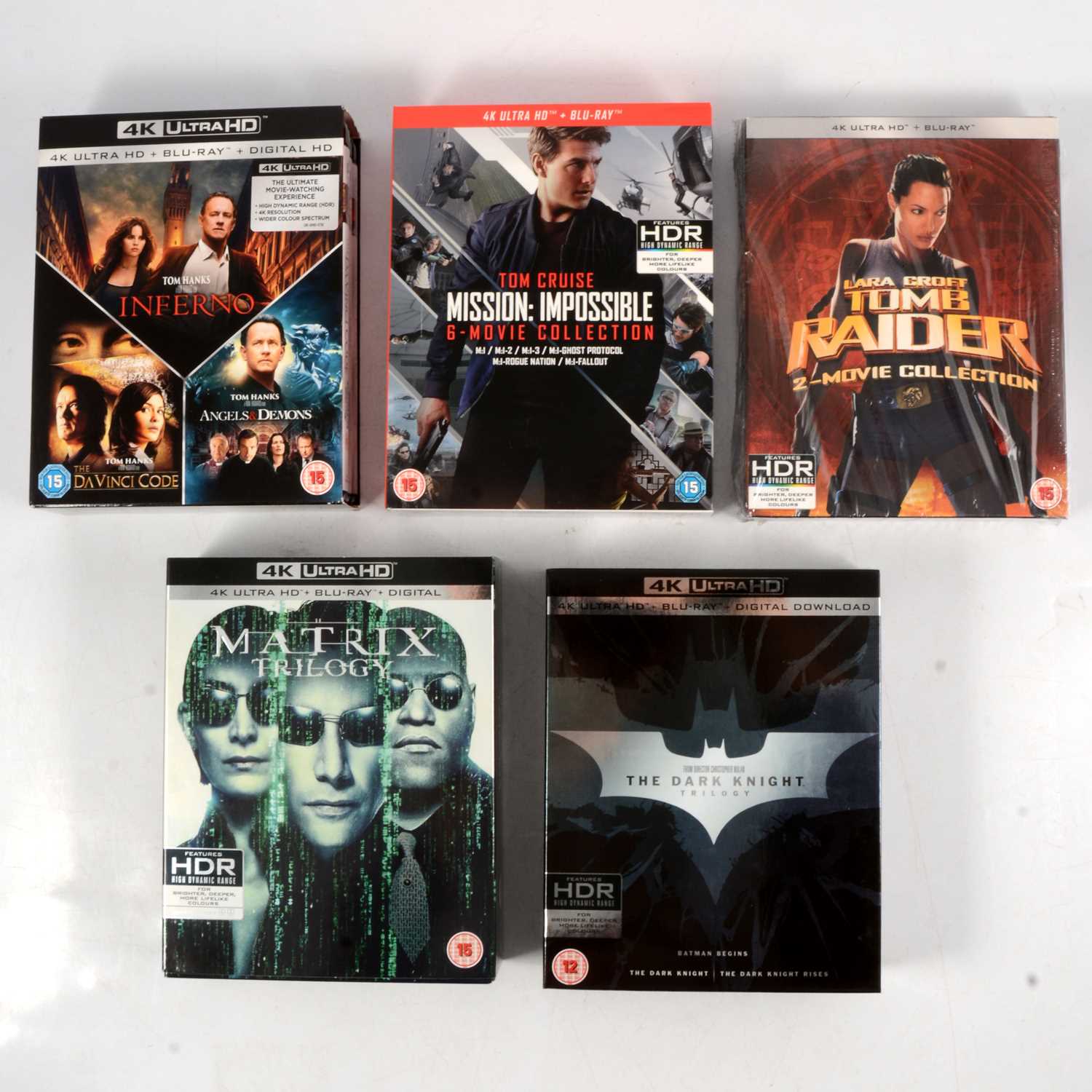 Lot 76 - Ultra HD 4K Blu-ray box film sets, four including The Matrix, Dark Night etc.