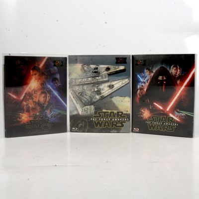 Lot 80 - Three Star Wars - The Force Awakens Nova Media Steelbook Blu-rays