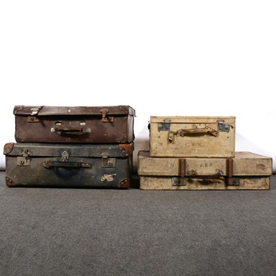 Lot 360 - Four vintage card suitcases.