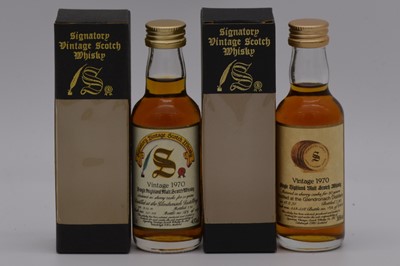 Lot 224 - Signatory Vintage - Glendronach 1970, two bottlings