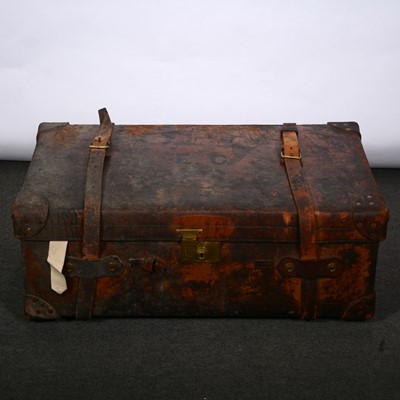 Lot 363 - Vintage leather trunk, Drew & Sons, Piccadilly