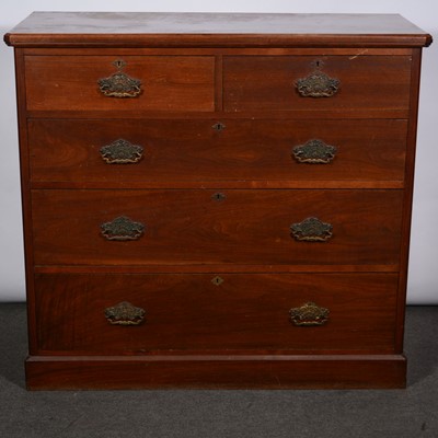 Lot 499 - Edwardian walnut chest of drawers