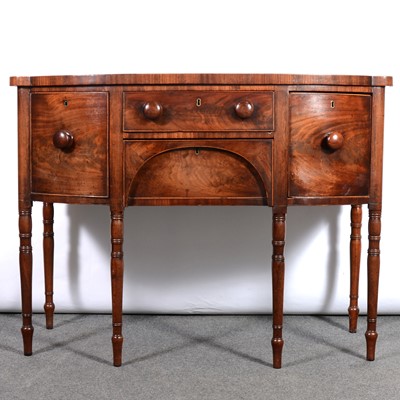 Lot 403 - Regency mahogany bowfront sideboard