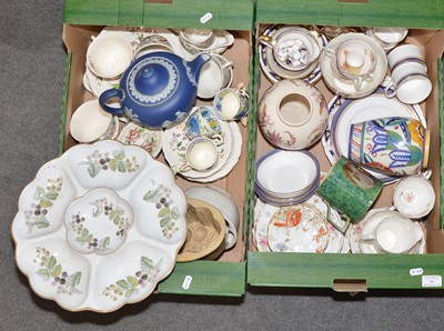 Lot 64 - Royal Doulton 'Monmouth' pattern part teaset, Paragon China tablewares, Poole Pottery vase and