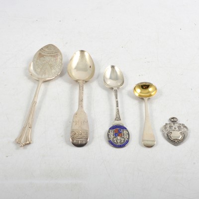 Lot 236 - Georgian silver tablespoon, London 1799, and other Georgian and later silver spoons.