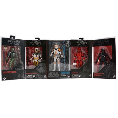 Lot 130 - Hasbro Star Wars Black Series figures, five boxed examples.