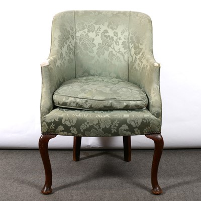 Lot 544 - Pair of Edwardian chairs; and a tub chair