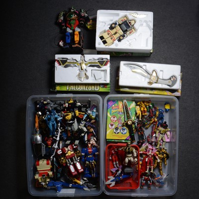 Lot 160 - Power Ranger by BanDai, Irwin and others, including The Talking Tiger Saber and loose.