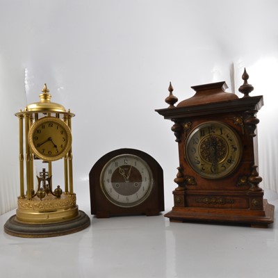 Lot 451A - American mantel clock and two others.