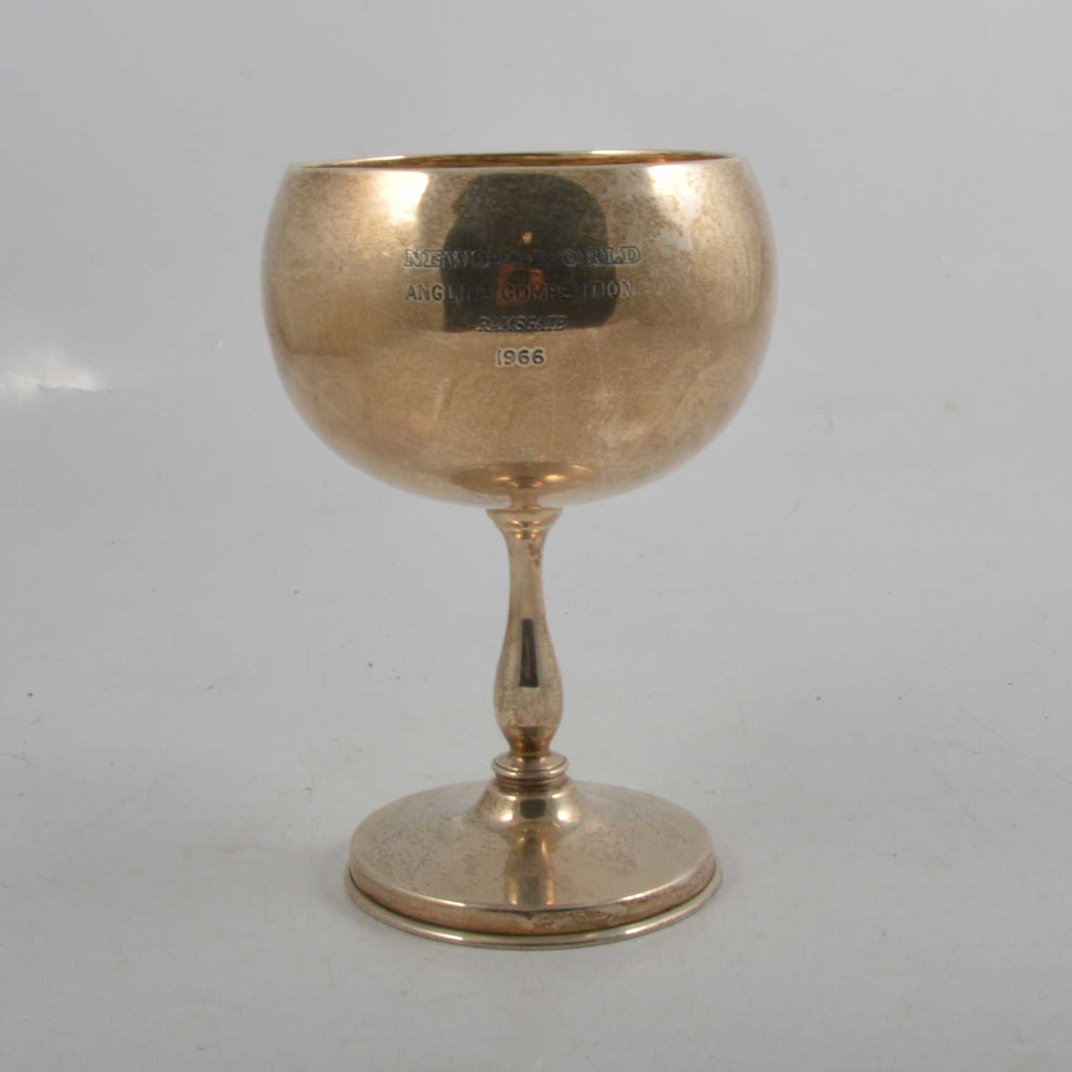 Lot 242 - Silver trophy cup, marks rubbed, Chester.