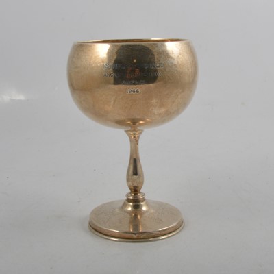 Lot 242 - Silver trophy cup, marks rubbed, Chester.