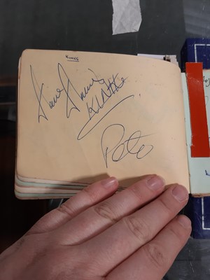 Lot 274 - An autograph book - circa 1960's collected from The Blue Boar, Watford Gap Service Station, M1.