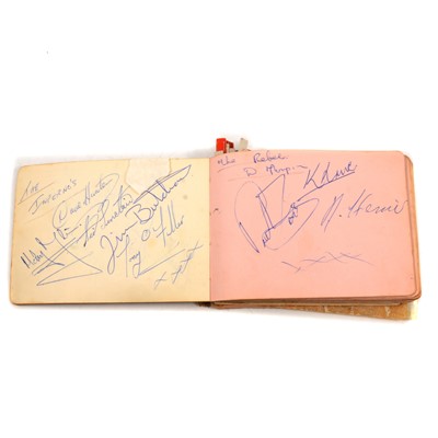 Lot 274 - An autograph book - circa 1960's collected from The Blue Boar, Watford Gap Service Station, M1.