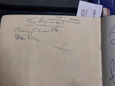 Lot 274 - An autograph book - circa 1960's collected from The Blue Boar, Watford Gap Service Station, M1.