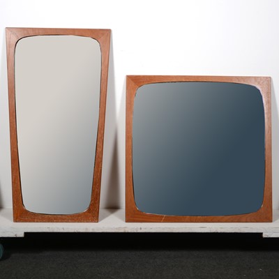 Lot 533 - Two wooden framed mirrors, marked Made in...