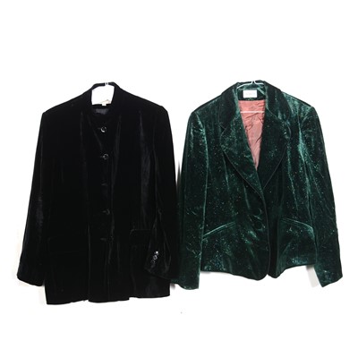 Lot 362 - Velvet jackets and tops.