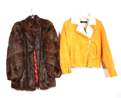 Lot 373 - Fur, suede and leather jackets, coats and stoles.