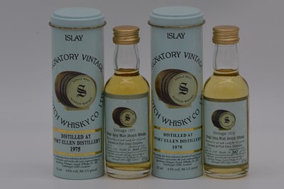 Lot 196 - Signatory Vintage - Port Ellen 1975, two bottlings