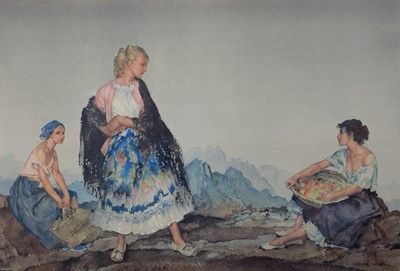 Lot 416 - After Sir William Russell Flint, Basket of Peaches