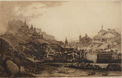 Lot 436 - Louis Whirter, Edinburgh, four etchings