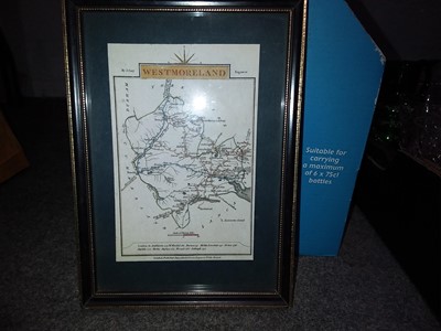 Lot 402 - Six framed maps, including Westmorland and Cumberland