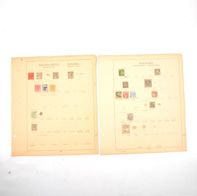 Lot 228A - A stamp collection in stock books, albums and envelopes.