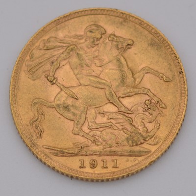 Lot 104B - A Gold Full Sovereign George V 1911.