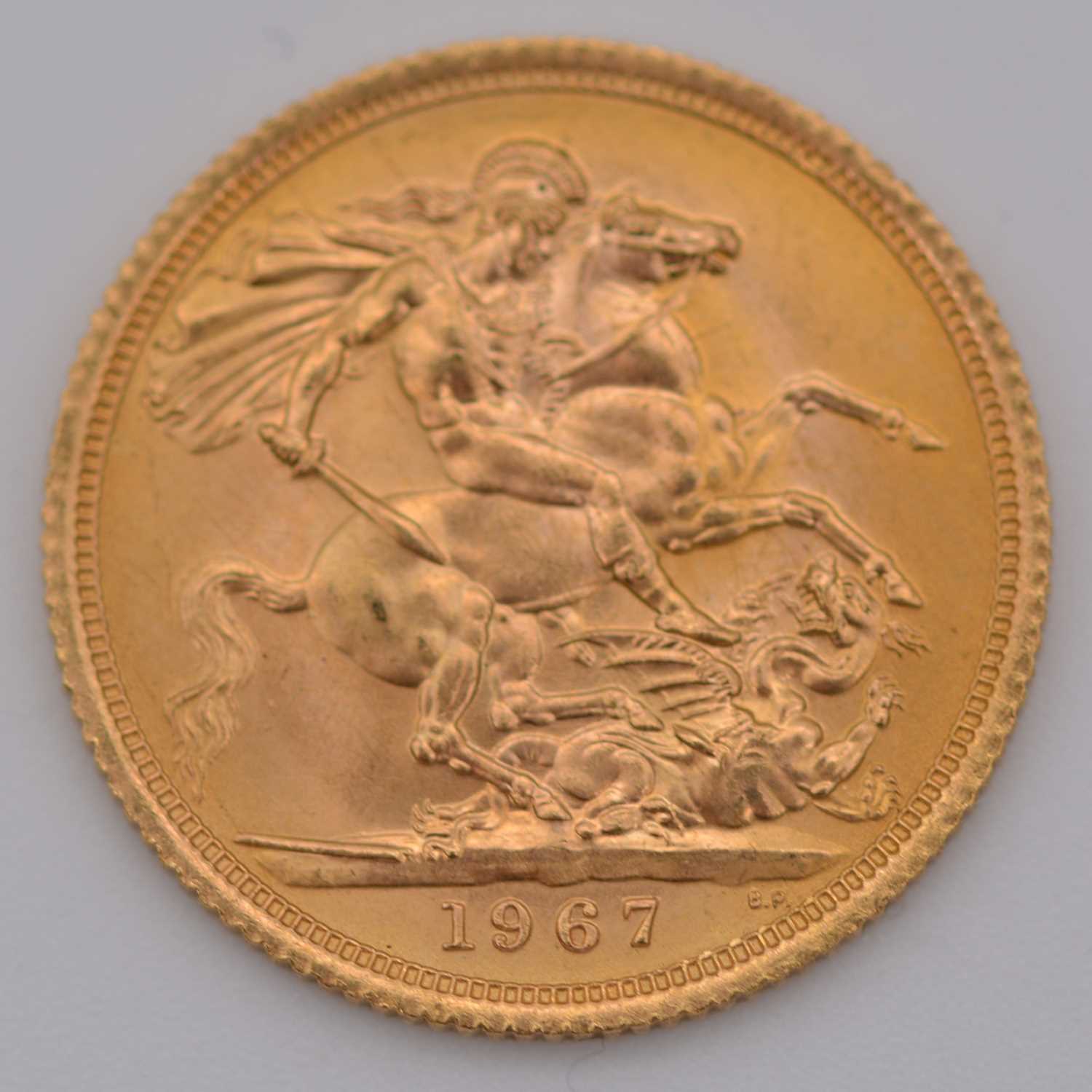 Lot 104 - A Gold Full Sovereign Elizabeth II 1967.