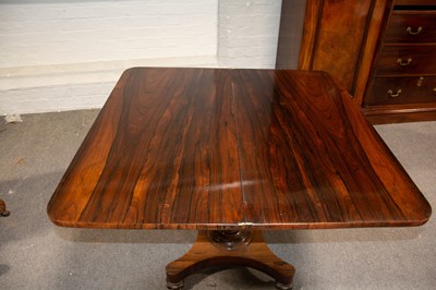 Lot 221 - William IV rosewood tea table