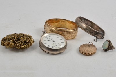 Lot 357A - A musical jewel box with vintage costume jewellery, pocket watch.