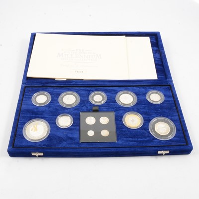 Lot 269 - UK Millennium Silver Coin Collection, including Maundy Money.