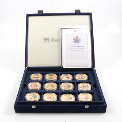 Lot 281 - 1947-2007 Westminster Diamond Wedding Photographic Portrait Coin Collection.