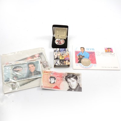 Lot 265 - Elvis interest, a collection of memorabilia, stamps, vehicles, pictures etc
