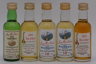 Lot 623 - Bladnoch, single Lowland malt whisky, nine James MacArthur bottlings