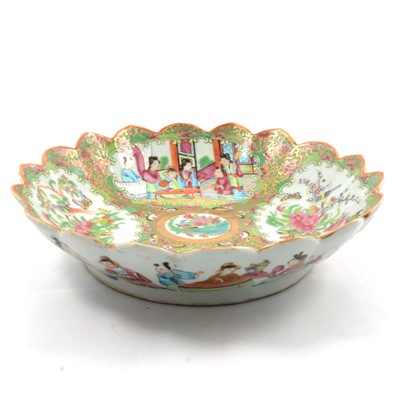 Lot 28 - Cantonese famille rose shallow bowl
