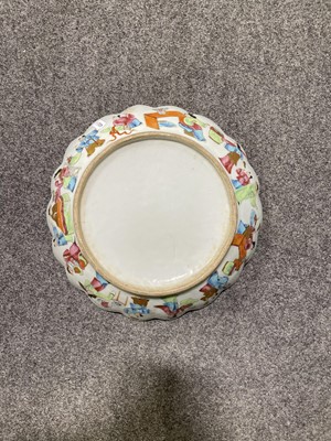 Lot 28 - Cantonese famille rose shallow bowl