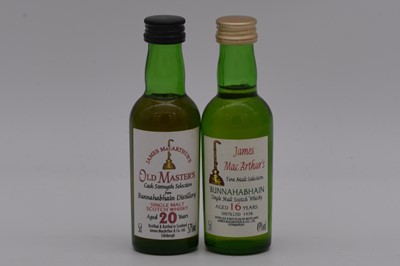 Lot 64 - James MacArthur's - Bunnahabhain, single Islay malt whisky, two bottlings