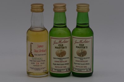 Lot 10 - James MacArthur's - Ledaig, single Islay malt whisky, three bottlings